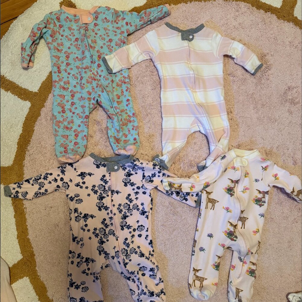 Burt's Bees 100% Organic Cotton Footies 0-3 Months